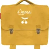 Cartable maternelle 33 cm jaune moutarde (personnalisable)