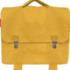 Cartable maternelle 33 cm jaune moutarde (personnalisable)