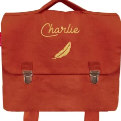 Cartable maternelle 33 cm terracotta (personnalisable)