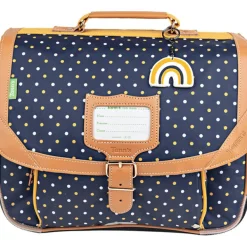 Cartable maternelle Les Fantaisies Faustine bleu-moutarde (35 cm)