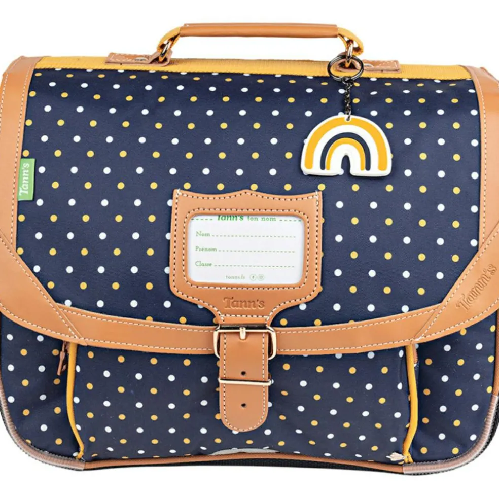 Cartable maternelle Les Fantaisies Faustine bleu-moutarde (35 cm)