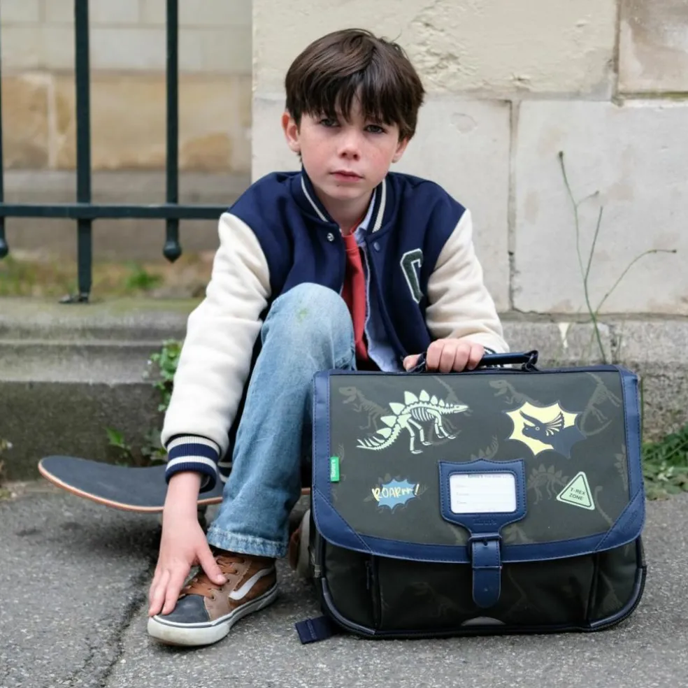 Cartable primaire Les Fantaisies Timothée Kaki (38 cm)
