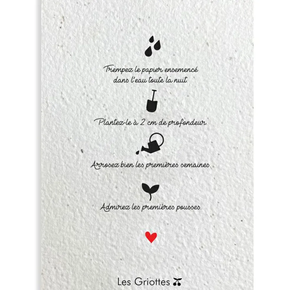 Carte à planter A5 Merci