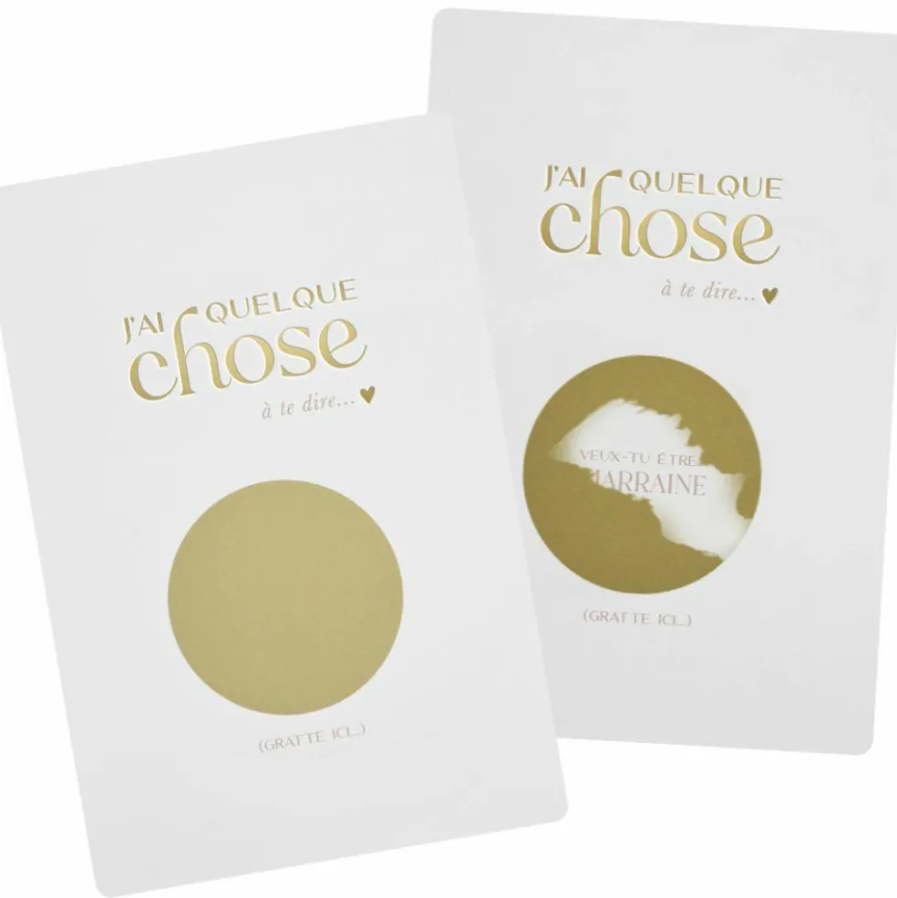 Carte annonce à gratter Veux-tu être marraine ?