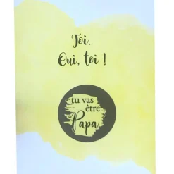 Carte annonce de grossesse à gratter papa Toi, oui, toi ! (8 x 10 cm)