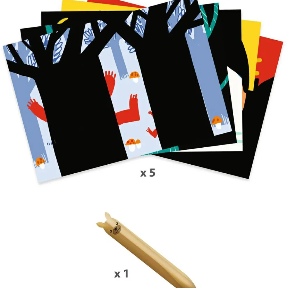 Cartes à gratter pour les petits Animaux à découvrir