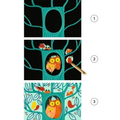 Cartes à gratter pour les petits Animaux à découvrir