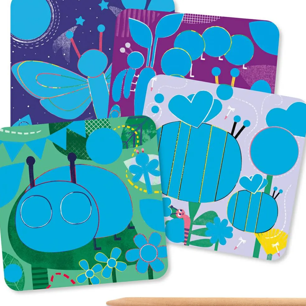 Cartes à gratter pour les petits Toutes petites bêtes