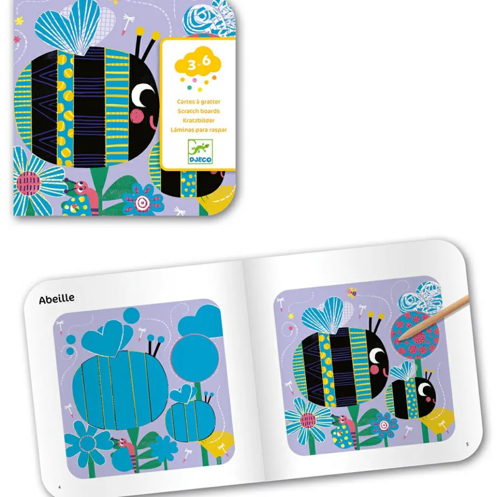 Cartes à gratter pour les petits Toutes petites bêtes