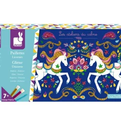 Cartes à pailleter Licornes Les ateliers du calme