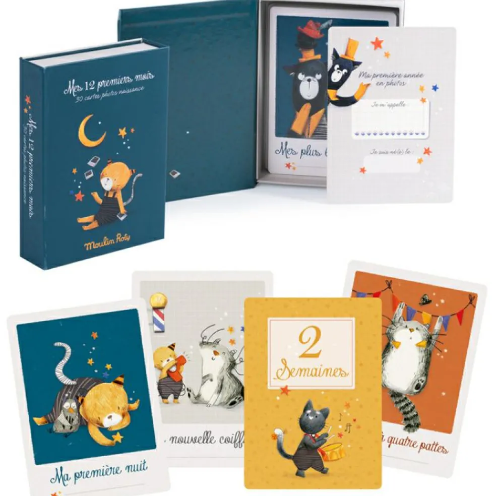 Cartes étapes Mes 12 premiers mois Mes Moustaches (30 cartes)