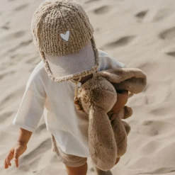 Casquette Love enfant beige