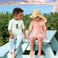 Casquette protège nuque anti-UV Fleurs vanille (19-36 mois)