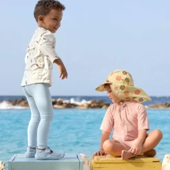 Casquette protège nuque anti-UV Fleurs vanille (19-36 mois)