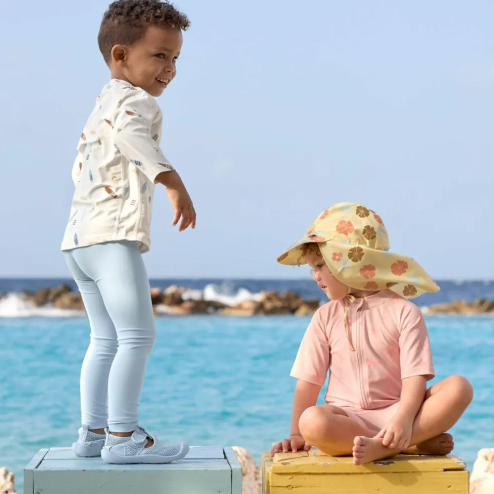 Casquette protège nuque anti-UV Fleurs vanille (19-36 mois)