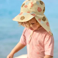 Casquette protège nuque anti-UV Fleurs vanille (19-36 mois)