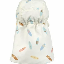 Casquette protège nuque anti-UV Planches de surf écru (03-06 mois)