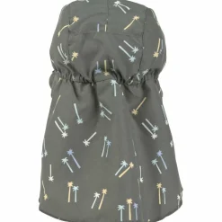 Casquette protège nuque anti-UV Palmiers olive foncé (07-18 mois)