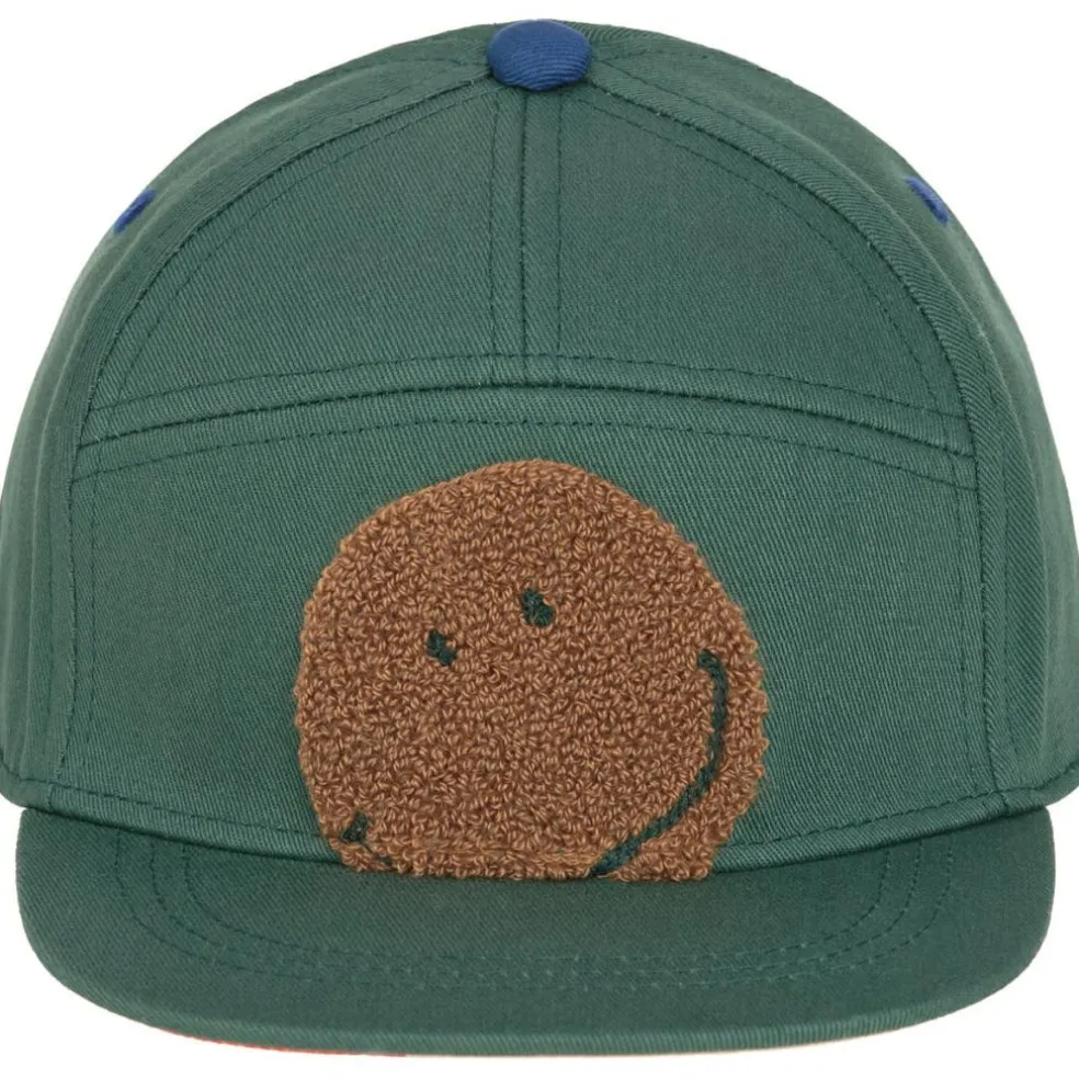 Casquette visière plate Little Gang Smile Ocean green