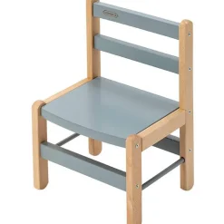 Chaise basse en bois Louise hybride bleu gris