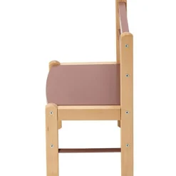 Chaise basse en bois Louise hybride vieux rose