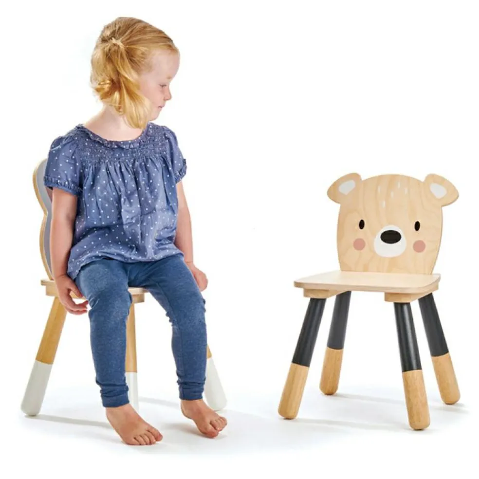 Chaise enfant ours en bois