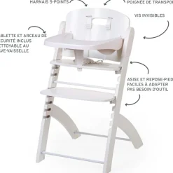 Chaise haute bébé évolutive Evosit blanche