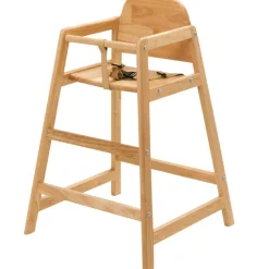 Chaise haute empilable en bois Emma Naturel