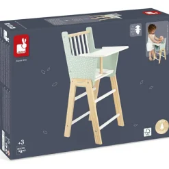 Chaise haute en bois Zen pour poupée