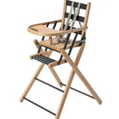 Chaise haute extra pliante Sarah hybride anthracite