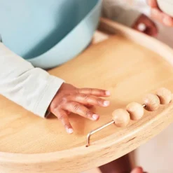 Chaise haute extra pliante Sarah hybride bleu gris