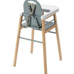 Chaise haute fixe Lili hybride bleu gris