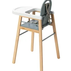 Chaise haute fixe Lili hybride bleu gris