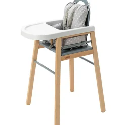 Chaise haute fixe Lili hybride bleu gris