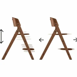 Chaise haute pliante Click&Fold All Natural Dark