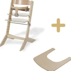 Chaise haute Syt évolutive avec tablette naturelle