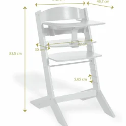 Chaise haute Syt évolutive avec tablette naturelle