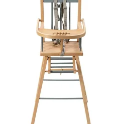 Chaise haute traditionnelle André hybride bleu gris