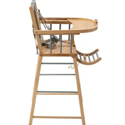 Chaise haute traditionnelle André hybride bleu gris