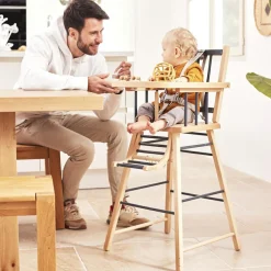 Chaise haute traditionnelle André hybride anthracite