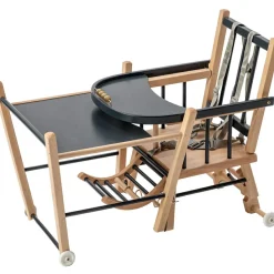 Chaise haute transformable Marcel hybride anthracite