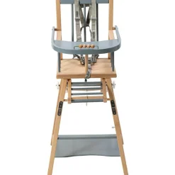 Chaise haute transformable Marcel hybride bleu gris