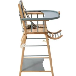 Chaise haute transformable Marcel hybride bleu gris