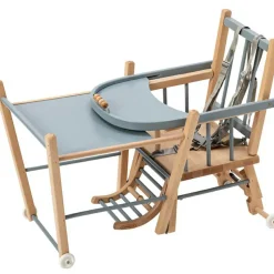 Chaise haute transformable Marcel hybride bleu gris