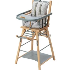 Chaise haute transformable Marcel hybride bleu gris