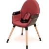 Chaise haute évolutive Confort noir et bordeaux