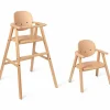 Chaise haute évolutive en bois Growing green 3 en 1