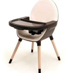 Chaise haute évolutive Essentiel plus noir et sable