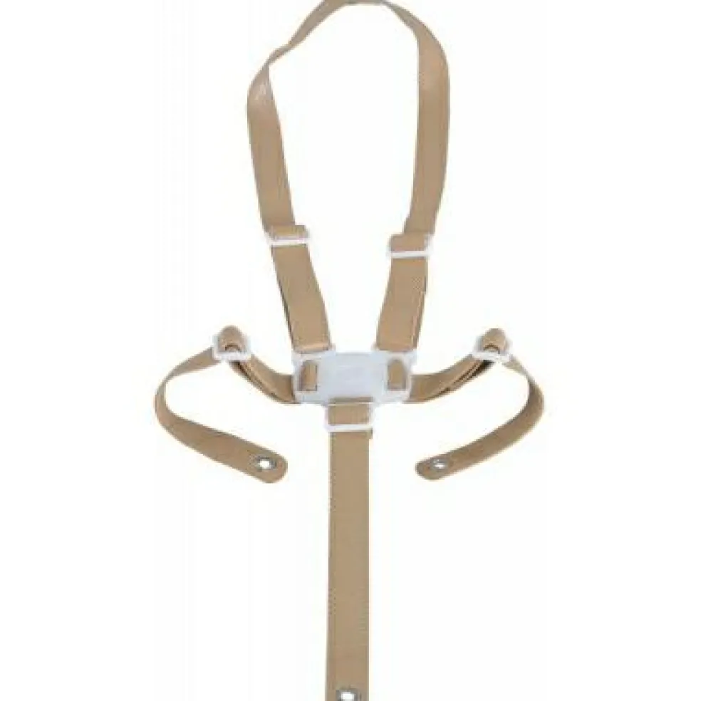 Chaise haute évolutive Ovo Luxe one avec harnais beige