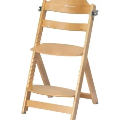 Chaise haute évolutive Timba Natural Wood avec coussin